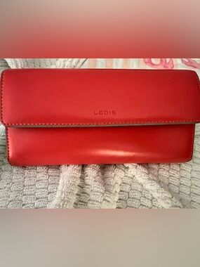 Vintage Lodis Wallet Flamingo Pink and Mint/aqua Green